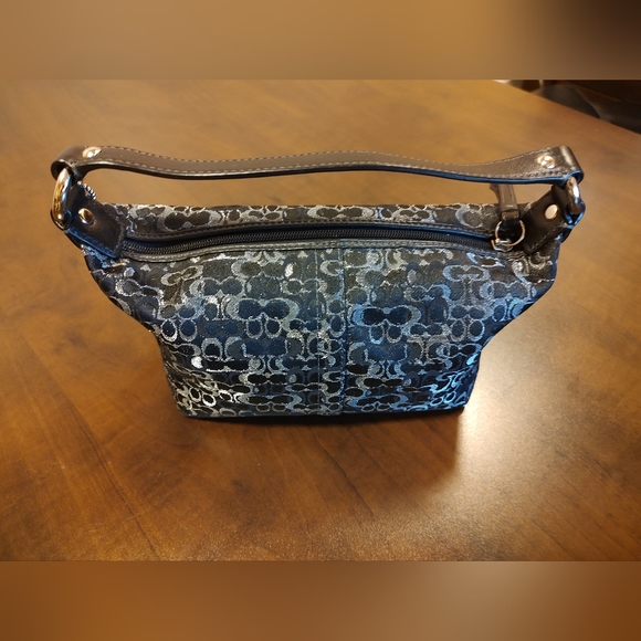 Coach EUC+++ Optic Art Demi Signature Baguette Y2K Mini Black & Silver Vintage - Picture 3 of 12